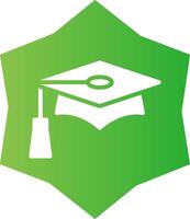 Graduation Cap Creative Icon Design vector