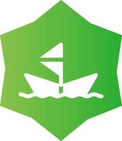 Paper Boat Creative Icon Design vector