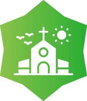 diseño de icono creativo de iglesia vector