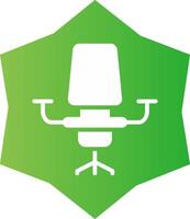 Desk Chair Creative Icon Design vector