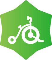 diseño de icono creativo de bicicleta de circo vector