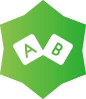 diseño de icono creativo de bloque abc vector