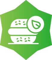 vegano hamburguesa creativo icono diseño vector