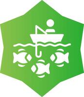 Boat Fishing Creative Icon Design vector