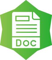 Doc File Format Creative Icon Design vector