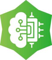 Brain Circuit Creative Icon Design vector