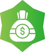 diseño de icono creativo de bolsa de dinero vector