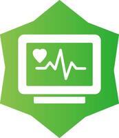 diseño de icono creativo de monitor de ecg vector