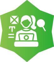 Blogger Creative Icon Design vector
