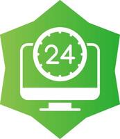 24 7 Monitoring Creative Icon Design vector