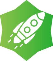 Inclined Rocket Creative Icon Design vector