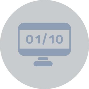 Binary Code Creative Icon Design vector