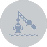 Lake Fishing Creative Icon Design vector