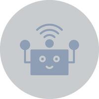 Robot Assistant Creative Icon Design vector