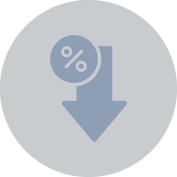 Decrease Creative Icon Design vector