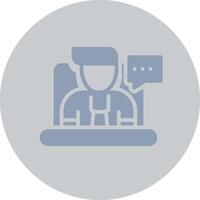 Online Interview Creative Icon Design vector