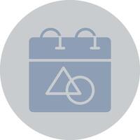 Glyph Silver Circle Color Design vector