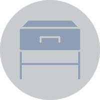 Bedside Table Creative Icon Design vector