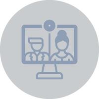 Online Interview Creative Icon Design vector
