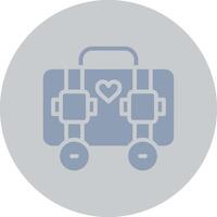 Suitcase Creative Icon Design vector