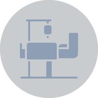 Medical Bed Creative Icon Design vector