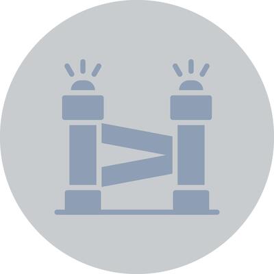 Police Line Creative Icon Design