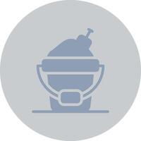 Sand Bucket Creative Icon Design vector