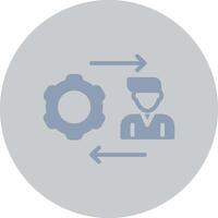 Machine to Person Creative Icon Design vector