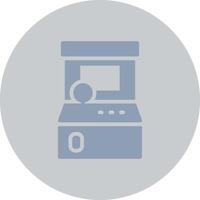 Glyph Silver Circle Color Design vector