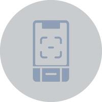 Glyph Silver Circle Color Design vector