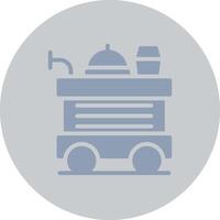 Food Trolley Creative Icon Design vector