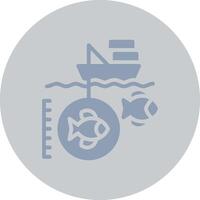 Deep Sea Fishing Creative Icon Design vector