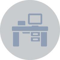 Office Desk Creative Icon Design vector