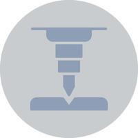 Glyph Silver Circle Color Design vector