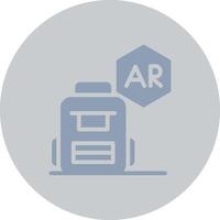 Ar Backpack Creative Icon Design vector