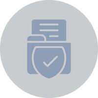 Secured Backup Creative Icon Design vector