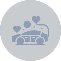 diseño de icono creativo de coche de boda vector