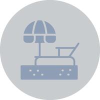 Lounger Creative Icon Design vector