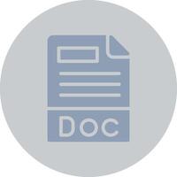 Doc File Format Creative Icon Design vector