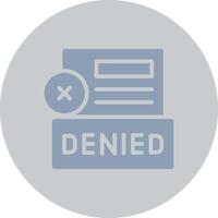 Denied Creative Icon Design vector