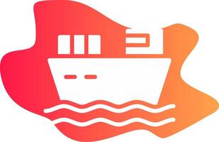 Cargo Ship Creative Icon Design vector