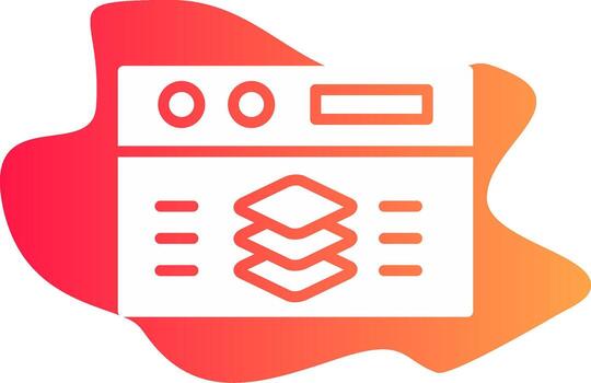 Full Stack Developer Creative Icon Design vector