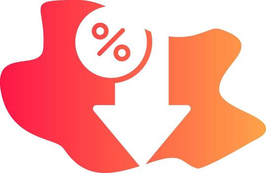 disminución creativo icono diseño vector