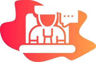 Online Interview Creative Icon Design vector
