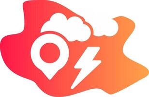 Storm Location Creative Icon Design vector