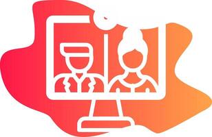 Online Interview Creative Icon Design vector