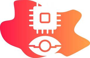Eye Augmentation Creative Icon Design vector