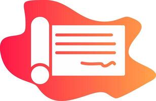 Cheque Creative Icon Design vector