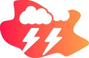 Lightning Creative Icon Design vector