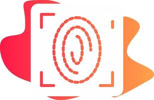 Fingerprint Scan Creative Icon Design vector